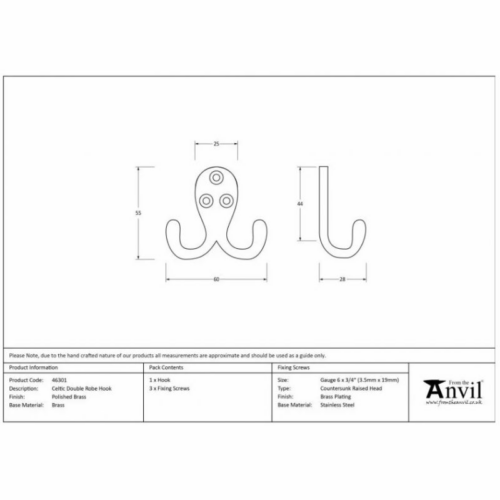 anvil-celtic-double-robe-hook-polished-bronze-463001