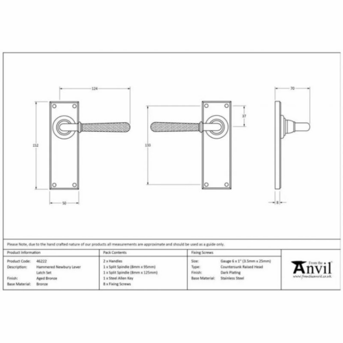 anvil-hammered-newbury-lever-latch-furniture-polished-nickel-462181