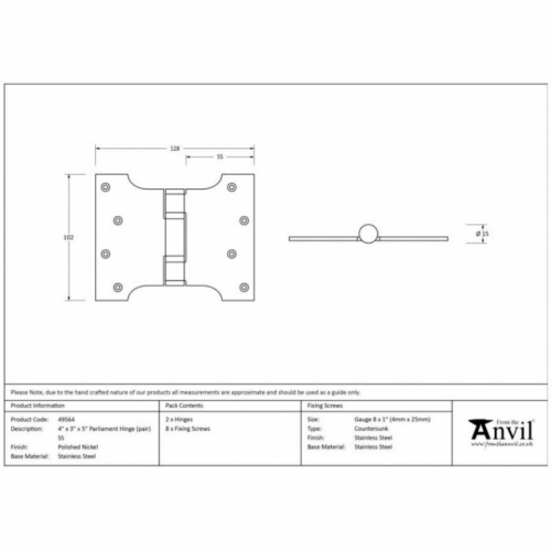 anvil-102x127x3mm-parliament-hinge-aged-bronze-495611