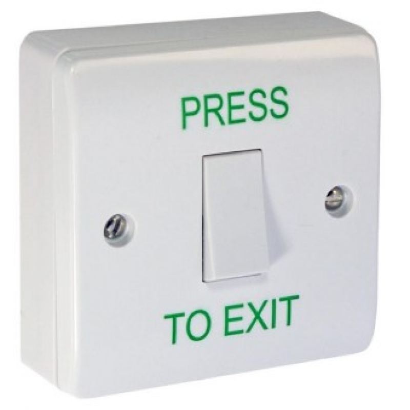 Combined Green Dome Press to Exit Button and Emergency Door Release with  Resettable Plastic Window