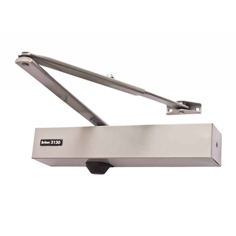 Briton 2130 Back Check Size 2 6 Silver Door Closer